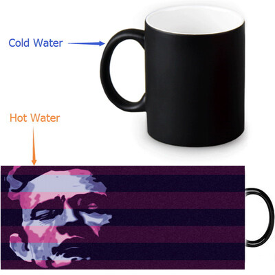 

Johnny Cash Morphing Mug Color Change Tea Cup Magic Milk Coffee Mug