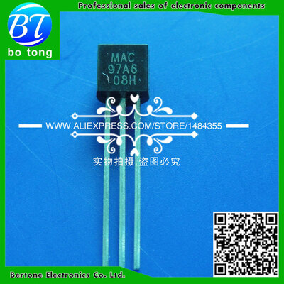 

500pcs free shipping MAC97A6 97A6 TO-92 Triacs THY .6A 400V TRIAC