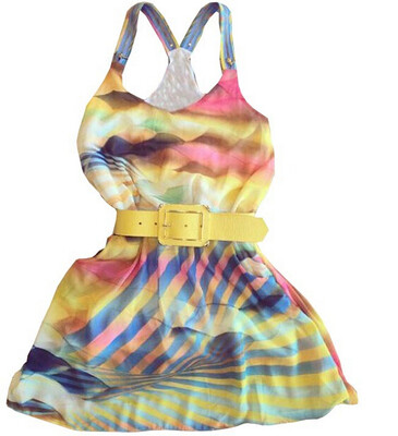 

Lovaru ™2015 new Fashion hot sale summer style Print mini dress Party Dress sleeveless Casual dress sexy dress