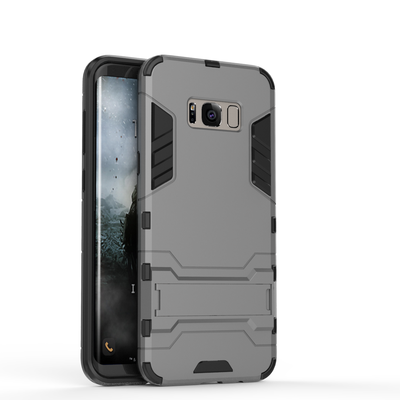 

Shockproof Ultra-thin Armor Plastic TPU Back Case Cover with Stand Holder Phone Case for Samsung Galaxy S8 Plus