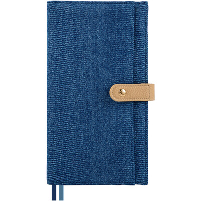 

Kinbor cotton&linen travel handbook notebook recipe core schedule handbook blue sky DTC0005