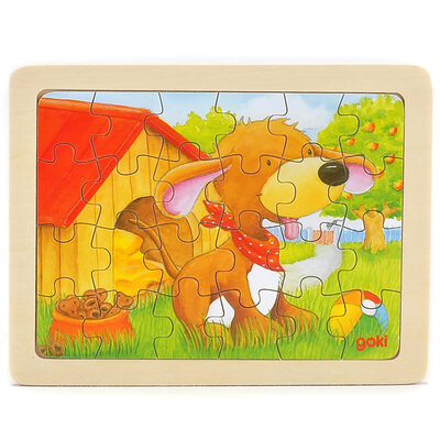 

goki Wooden Jigsaw Puzzle with Storage tray (24/48/96pcs and 46/55pcs of 4 layers ) for kids