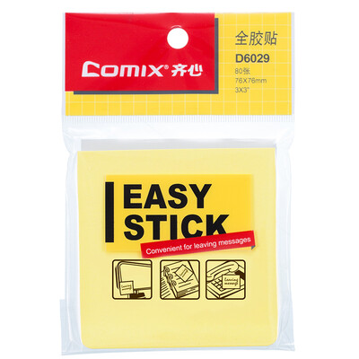 

Coxy Comix 80 sheets of plastic sticky notes notes paper notes easy to post Pepsi stickers 76x76mm D6029 yellow