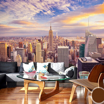 

Custom Size 3D Murals Wallpaper Modern New York City Building Landscape Mural Office Living Room Restaurant Creative Wall Decor