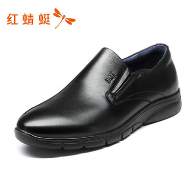 

Red AG DRAGONFLY mens shoes leather fashion set foot comfortable business casual shoes men WEA62101 black 41