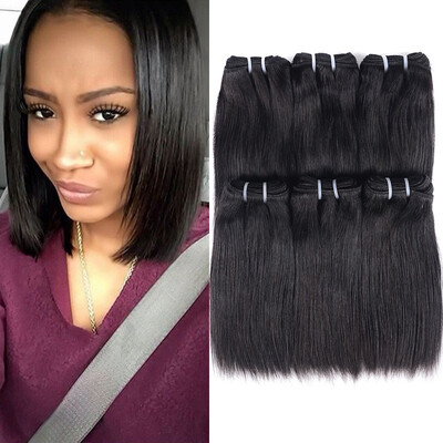 

Brazilian Straight Virgin Human Hair Short 8inch 6Pcs50g Straight Brazilian Hair Bundles