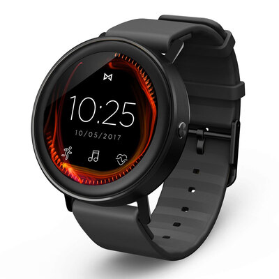 

Misfit Vapor Power MIS7000 Smart Sports Watch Независимая музыка для прослушивания 4G Memory Sports Tracking 50m Waterproof Heart Rate Mobile Payment Черный силиконовый браслет