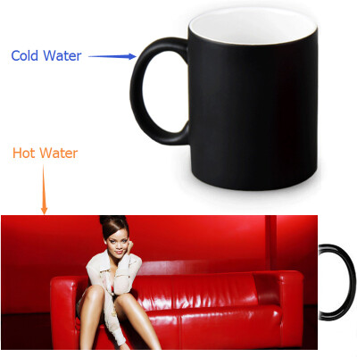 

Rihanna 350ml12oz Heat Reveal Mug Color Change Coffee Cup Sensitive Morphing Mugs Magic Mug Milk Tea Cups