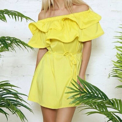 

Lovaru ™summer style 2015 new women dress Pure color, sweet and lovely short dresses Summer shopping shopping style