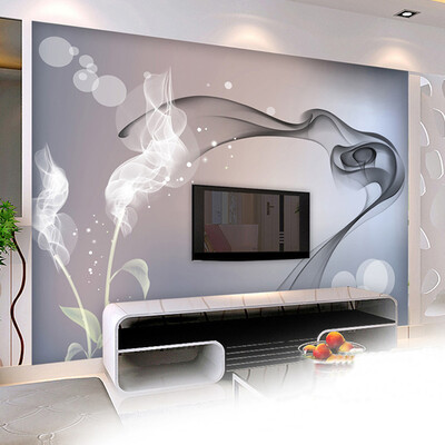 

Custom Mural Wallpaper Personalized Non-woven Wall Covering Abstract Modern Minimalist Black And White TV Backdrop Wallpaper
