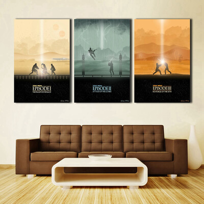 

Art posters Star Wars HD Unframed 3 panels canvas print Home decor Living Room bedroom Wall Stickers