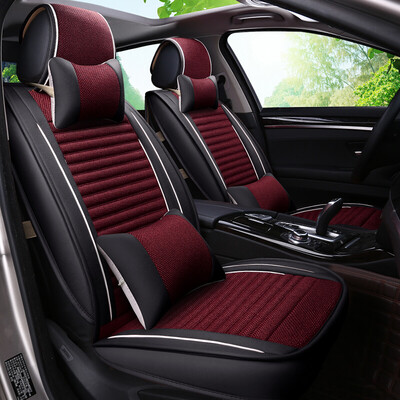 

xinjian five four seasons universal leather cotton&linen health car seat cushion all-inclusive car seat cover Kia Baojun C