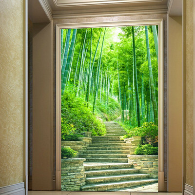 

Custom 3d mural Bamboo Grove Pathway Background living room bedroom lobby mural high quality office bathroom custom wallpaper