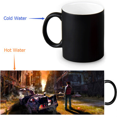 

Back to the Future 350ml12oz Heat Reveal Mug Color Change Coffee Cup Sensitive Morphing Mugs Magic Mug Milk Tea Cups