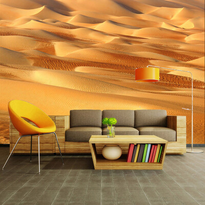 

Custom 3D Stereo Mural Modern Simple Yellow Desert Photo Wallpaper Theme Hotel Restaurant Living Room Nature Wall Painting Decor