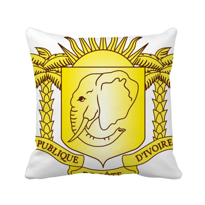

Coate dIvoire National Emblem Country Square Throw Pillow Insert Cushion Cover Home Sofa Decor Gift