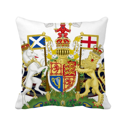 

UK National Emblem Country Symbol Square Throw Pillow Insert Cushion Cover Home Sofa Decor Gift