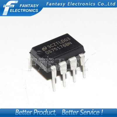

50PCS DS75176BN DIP8 DS75176 DIP new&original IC free shipping