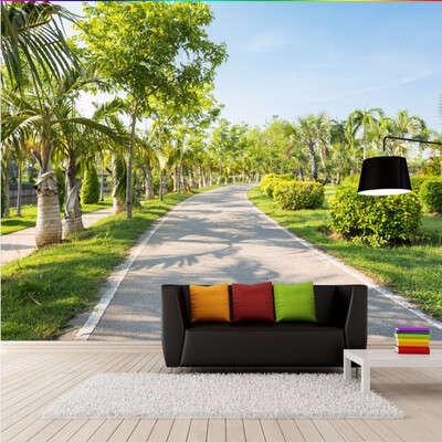 

Custom 3d mural Fresh natural green park path mural living room lobby bedroom restaurant mural office decoration wallpaper