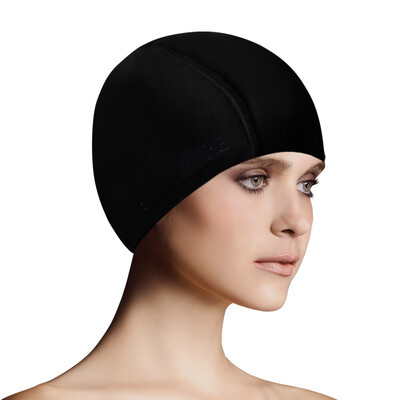 

Van der Ang balneaire swimming cap female long hair short hair comfortable fashion hollow hat multi-color optional large women swimming swimming cap 30055 black