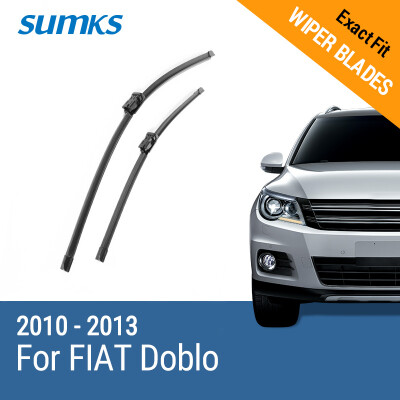 

SUMKS Wiper Blades for FIAT Doblo 24"&16" Fit Push Button Arms 2010 2011 2012 2013