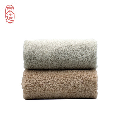 

JZAO Xinjiang Awati Long-Wash Cotton Towel Cotton Face Wash Dry Facial Towel 2 Pack Gray Brown
