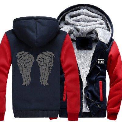 

2018 New USA size Three raven wings Game of Thrones Direwolf Ghost House of Stark Winter is Coming Jacket Sweatshirts Thicken Hood