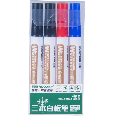 

Miki (SUNWOOD) 5616 easy to wipe the whiteboard pen 4 loaded (2 black +1 red +1 blue)