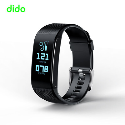 

Dido CK18 smart bracelet men&39s blood pressure measurement heart rate monitoring ECG display waterproof health sports bracelet classical black