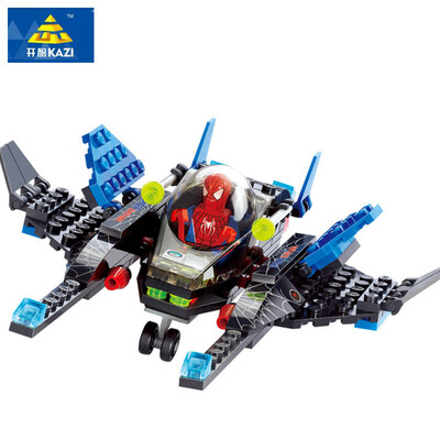 

6002 KAZI 133Pcs Super Heroes Модель истребителя-истребителя Модельные блоки для строительства Просветите игрушки для детей DIY