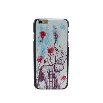 

Trendy Gothic Punk Cartoon Pattern Phone Back Case Cover Skin For iPhone 6 47" - Elephant
