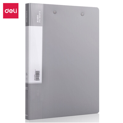 

Deli deli A4 matte double strong folder folder folder light gray 5112