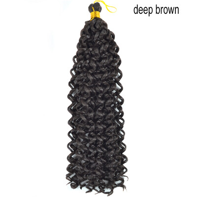 

Chorliss Curly Crochet Braids Hair Synthetic Hair Extensions Ombre Braiding Hair for Women Children Weave Bug Brown Black 14Inch