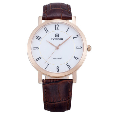 

BESTDON BD98102G Men's Fashionable Waterproof Quartz Wrist Watch （Gold+Brown+White）
