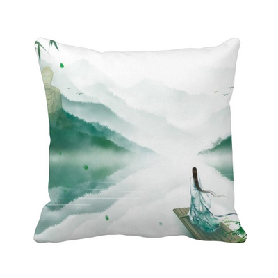 

Castle Buddha Shadow Chinese Polyester Toss Throw Pillow Square Cushion Gift