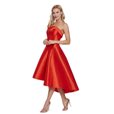 

CAZDZY Strapless Zipper-Up A Line Homecoming Dress