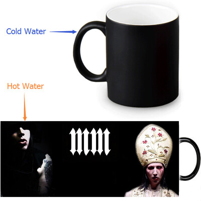 

Marilyn Manson 350ml/12oz Heat Reveal Mug Color Change Coffee Cup Sensitive Morphing Mugs Magic Mug Milk Tea Cups