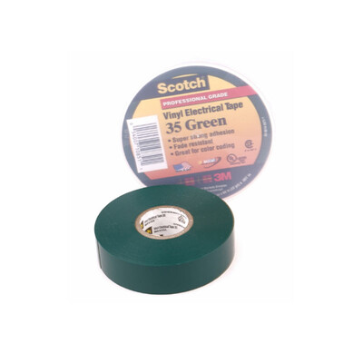 

3M Scotch 35 high quality phase color PVC electrical insulation tape single roll brown