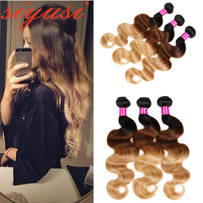 

Ombre Brazilian Virgin Hair t1b27 t1b427 Brazilian Body Wave Hair 3 bundles 100 Unprocessed Human Hair Weave Bundles