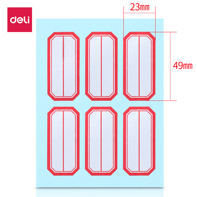 

Deli deli 72 23 × 49mm self-adhesive label stickers self-adhesive label name stickers 6 Zhang 7187