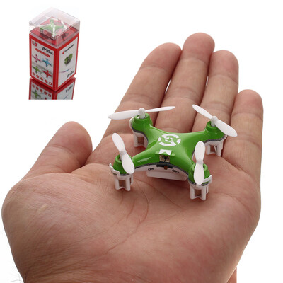 

Cheerson CX-10 Mini Nano Drone 4 Channel 24GHz RC Mini Quadcopter Helicopter Drone 6-Axis Gyro UFO with LED Flash Light Green