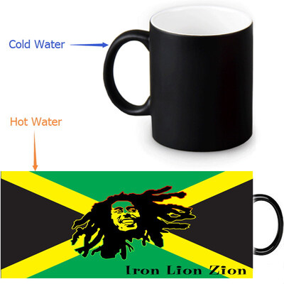 

Bob Marley Reggae Music 350ml12oz Heat Reveal Mug Color Change Coffee Cup Sensitive Morphing Mugs Magic Mug Milk Tea Cups