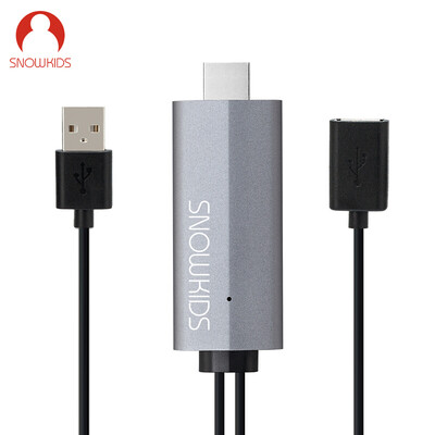 

Snowkids Mobile Phone Tablet HDMI Screen Converter 1 M MFi Certified Data Cable iPhoneiPad Adaptor Apple Computer HD Connection Projector TV Cable