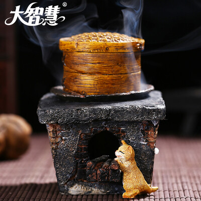 

Big wisdom incense burner creative steamer tower incense burner sandalwood incense incense coil incense burner home aromatherapy furnace decoration