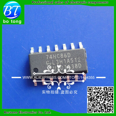 

Free shipping 20pcs SMD logic ics 74HC86 74HC86D SN74HC86D SOP14