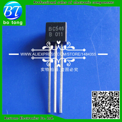 

Free Shipping 40PCS BC546 BC546B BC556 BC556B each 20pcs 01A65V NPN Low Power Transistor TO-92