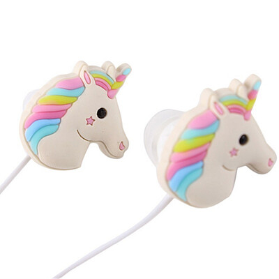 

Cute Unicorns Cartoon Earphones Colorful Rainbow Horse В-ухо наушники 3,5 мм Earbuds с микрофоном для Xiaomi Smartphone Kids Gifts