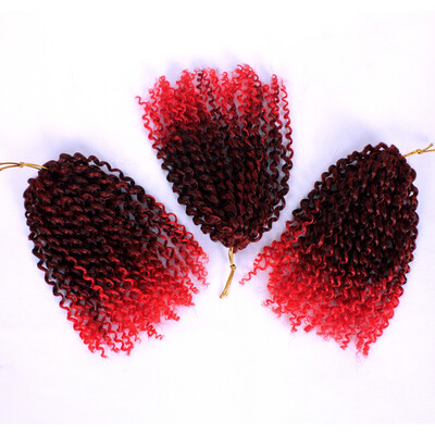 

Marleybob Kinky Curl Crochet Braids 3pcspack Synthetic Wigs Ombre Afro Kinky Twist Crochet Hair Braiding Low Temperature Fiber