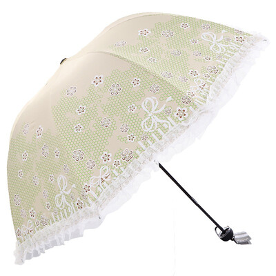 

Paradise lace mannual 3 folded umbrella rainy/sunny umbrella