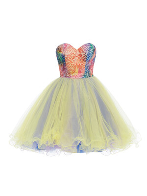 

CAZDZY Sweetheart Lace-Up Knee-Length A Line Cocktail Dress